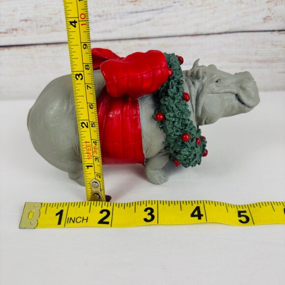 Silver Deer Tom Rubel Christmas Animals Hippo Figurine - Picture 7 of 9